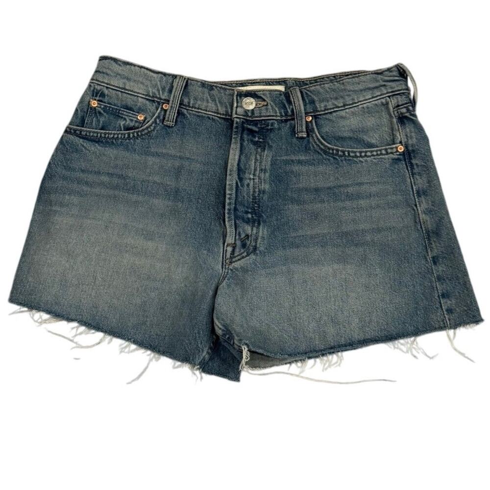 MOTHER Skipper Short N Long Fray Denim Cutoff Shorts Size 28